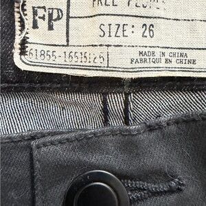 FREE PEOPLE | Size 26 | Charcoal Black Coated Skinny Jeans